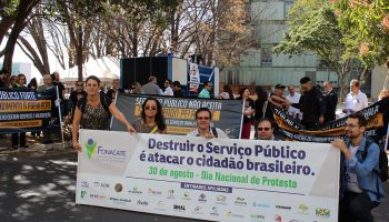 Manifestação aconteceu no Dia Nacional de Protesto