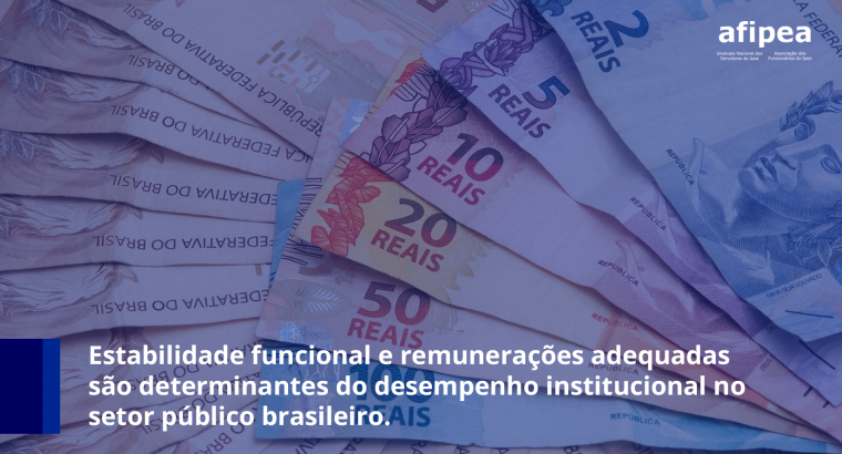 Estabilidade funcional e remunerações adequadas são determinantes do desempenho institucional no setor público brasileiro